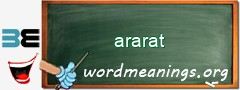 WordMeaning blackboard for ararat